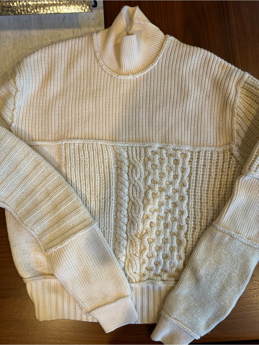 McQ Wool and Cashmere Patchwork Sweater S